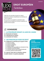 Droit européen - Le contentieux de l'Union européenne