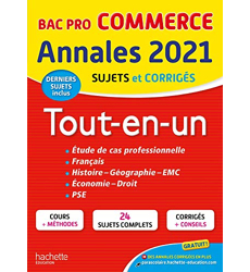 Annales Bac 2021 Tout-En-Un Bac Pro Commerce