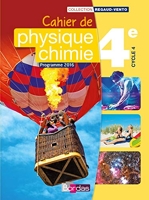 Cahier de Physique Chimie 4e - Collection Regaud-Vento - Programme 2016