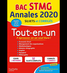 Annales Bac 2020 Tout-En-Un Bac STMG