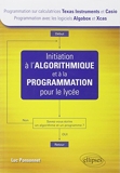 Initiation À L'algorithmique Et À La Programmation Pour Le Lycée