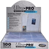 Ultra PRO - Silver Series - Feuilles de classeur | Accessoire cartes à collectionner | 100 pages | 9 pochettes | Capacité 1 800 cartes