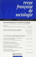 Revue française de sociologie, N° 57-3, juillet-septembre 2016 - Internationalisation de la recherche scientifique
