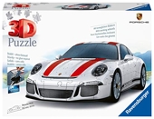 Ravensburger - Puzzle 3D Véhicules - Porsche 911 R - A partir de 8 ans - 108 pièces numérotées à assembler sans colle - Accessoires de finition inclus - 11258