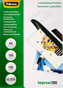 Fellowes Pochette De Plastification A4 100 microns Format A4 Pack de 100  les Prix d'Occasion ou Neuf