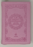 Saint Coran Français Pochette (11 X 15 Cm) Couverture Rose