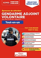 Épreuves de sélection Gendarme adjoint volontaire - Catégorie C - Tout-en-un - GAV APJA et EP - 2023-2024