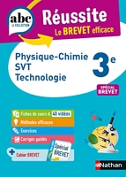 ABC Réussite Physique-Chimie Svt tecnologie 3e - Brevet 2023 - SVT (Sciences de la vie et de la Terre) - Techno 3e - ABC Réussite - Le Brevet efficace - Cours, Méthode, Exercices - Brevet 2024