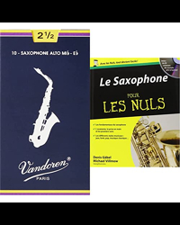 Vandoren SR2125 10 Anches pour Saxophone Alto 2,5 Naturel & Le Saxophone pour les Nuls