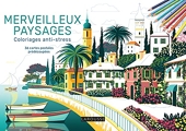Merveilleux paysages - Coloriages anti-stress - 36 Cartes Postales Prédécoupées