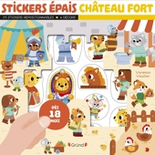 Stickers épais - Châteaux forts – Pochette de 25 autocollants épais et repositionnables avec 4 décors – À partir de 18 mois