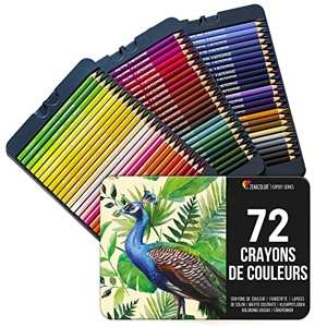 Zenacolor - 72 Crayon de Couleurs Professionnel, avec Boîte en Métal -  Set les Prix d'Occasion ou Neuf