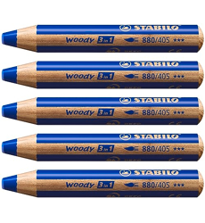 Crayon de couleur - STABILO woody 3in1 - Lot x 5 crayons de
