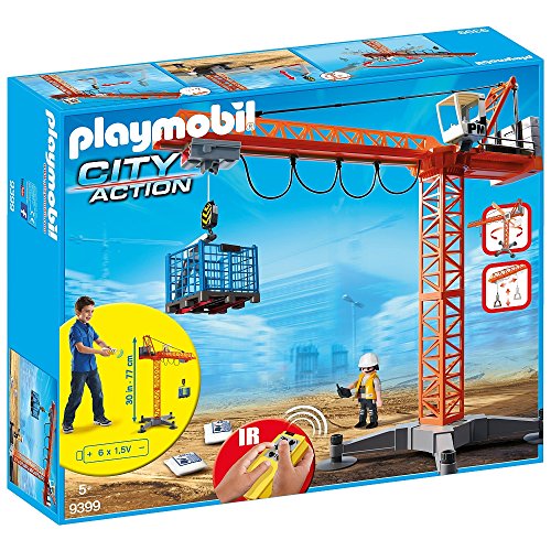 PLAYMOBIL - - Grande grue de chantier commande par infrarouge - JEUX,  JOUETS -  - Livres + cadeaux + jeux