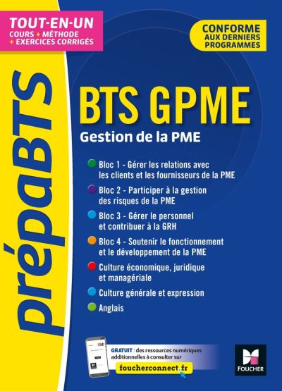 PrépaBTS - BTS Gestion de la PME - Toutes les matières - Révision et entrainement - 9782216156184 - 13,99 €