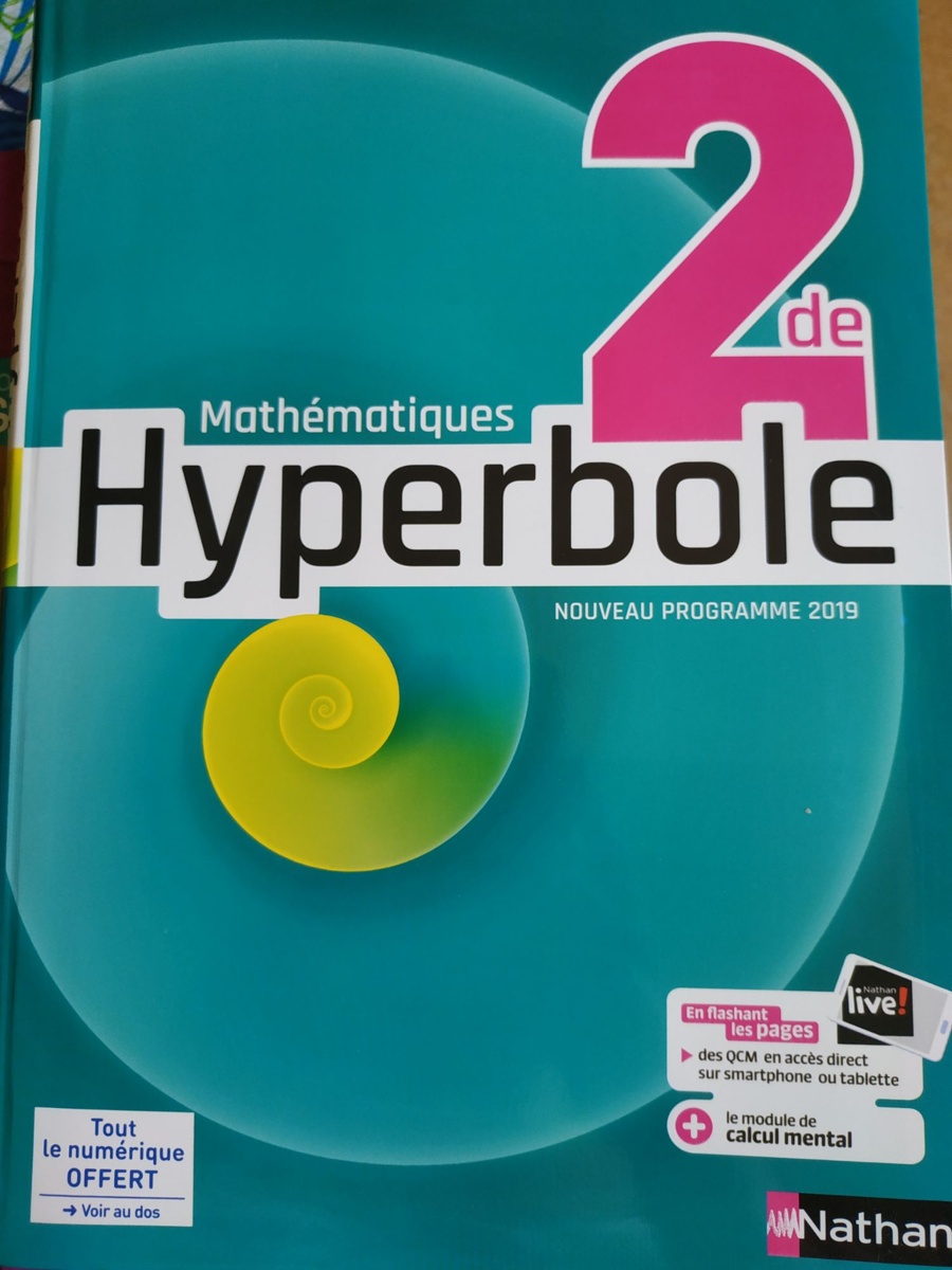 Manuel Maths Seconde Hyperbole En Ligne Mathématiques Hyperbole 2de 2019, Joël Malaval - les Prix d'Occasion ou Neuf
