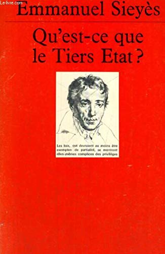 Qu'est-ce que le tiers-état ? Emmanuel-joseph Siéyès - les Prix d