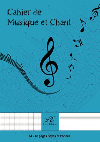 Cahier De Musique A4 - 12 Portées Par Page | Couverture Moderne & Papier épais | 110 Pages Pour étudiants Et Compositeurs