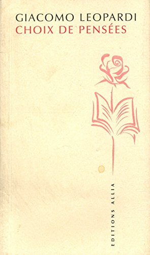 couverture de : Choix de pens&eacute;es