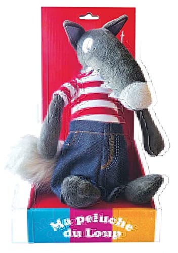 P'tit Loup - Ma Peluche à Habiller Pour Apprendre L'Autonomie - Grande Peluche Douce Motricité Fine