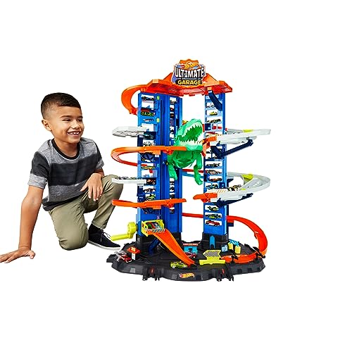 Hot Wheels Ultimate Garage City Vs Robo Beasts Avec Piste De Course À