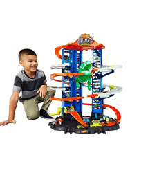 Hot Wheels Ultimate Garage City Vs Robo Beasts Avec Piste De Course À Hot Wheels Ultimate Garage City Vs Robo Beasts Avec Piste De Course À