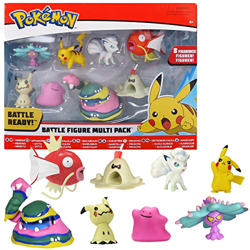 Kit 8 Miniaturas Pokémon Pikachu Battle Figure Multi Pack | Frete grátis
